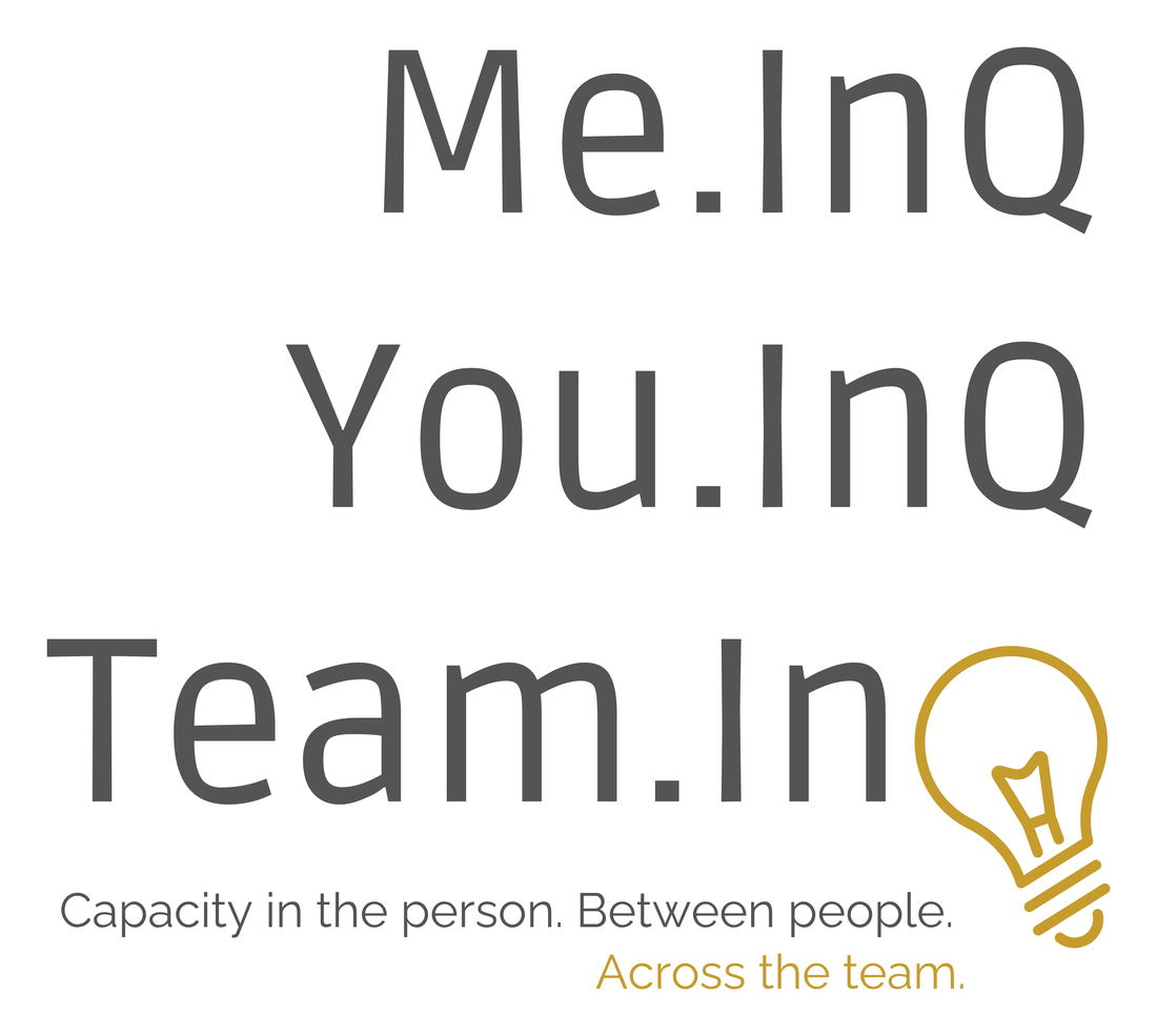Me.InQ, You.InQ, Team.InQ. Capacity in the person. Between people. Across the team.
